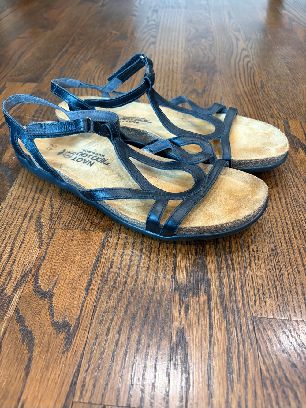 NAOT Dorith Black Raven Strappy Leather Sandals - Picture 2 of 8